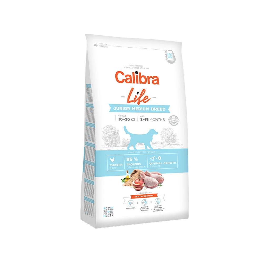 Calibra Dog Life Junior Medium Breed Huhn 1 Calibra Dog Life Junior Medium Breed Huhn