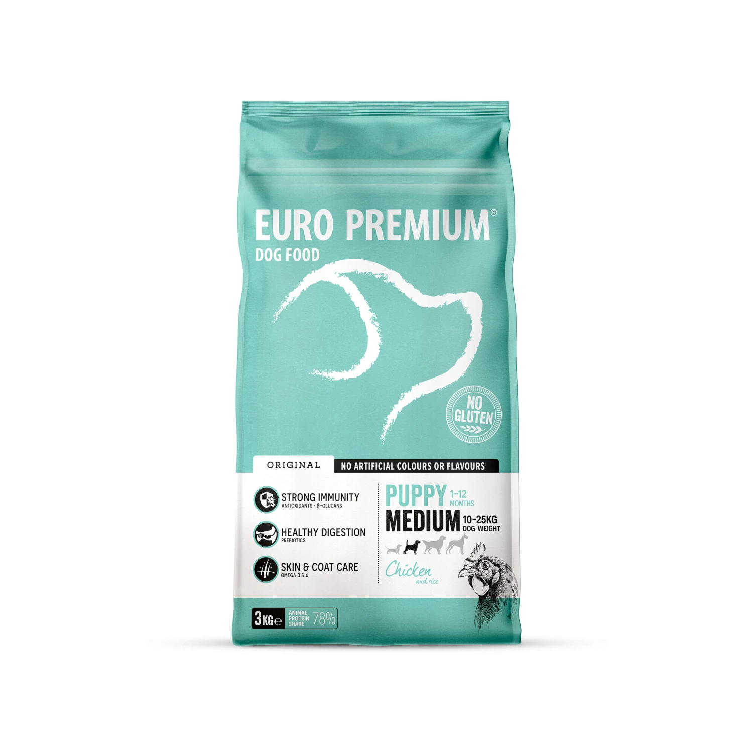 Euro Premium Medium Puppy – Huhn Und Reis 1 Euro Premium Medium Puppy – Huhn Und Reis