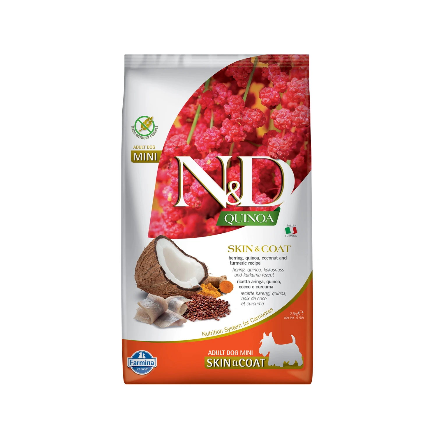 Farmina N&D Quinoa Skin & Coat Adult Mini Hundefutter - Hirsch