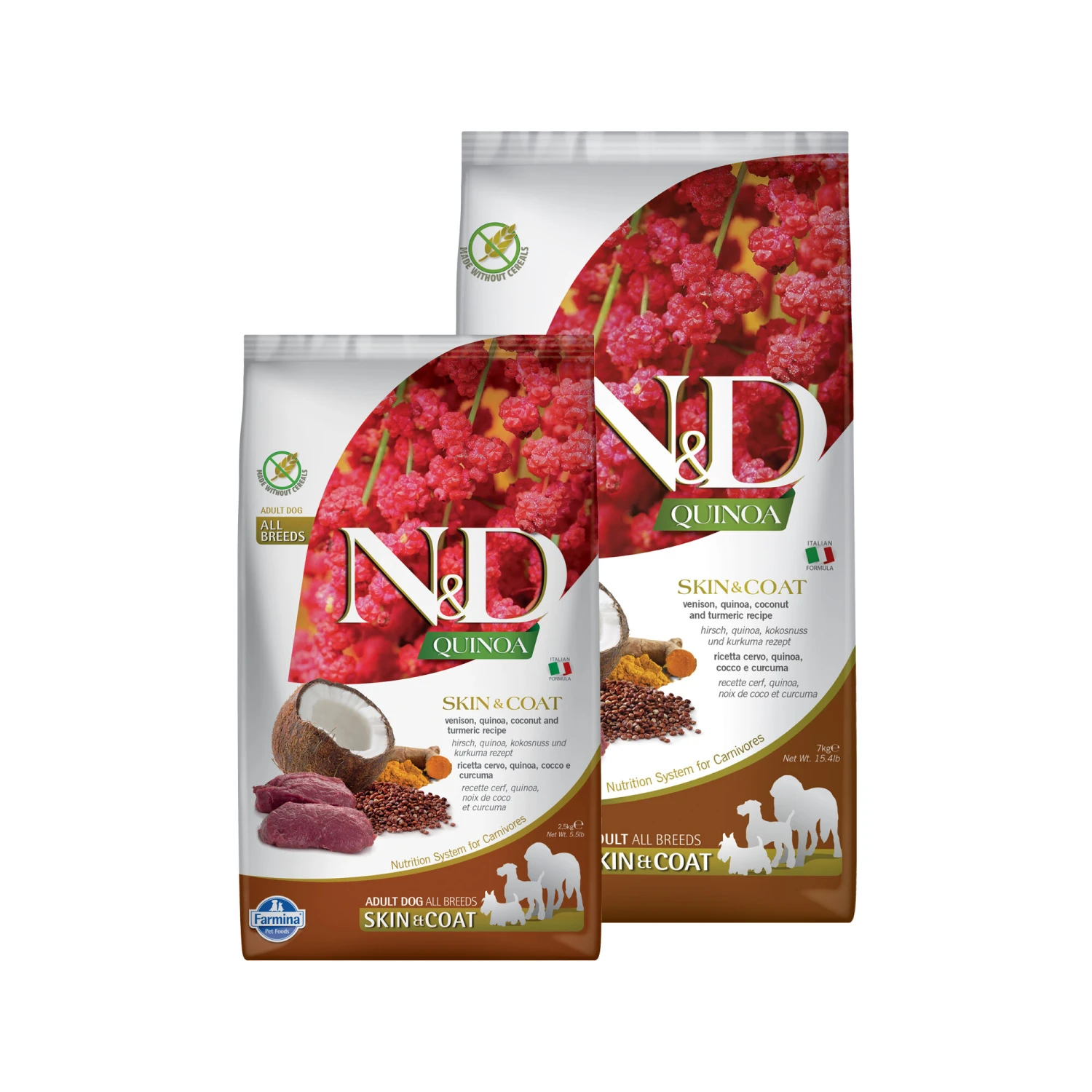 Farmina N&D Quinoa Skin & Coat Adult Medium & Maxi Hundefutter - Hirsch – Bild 2