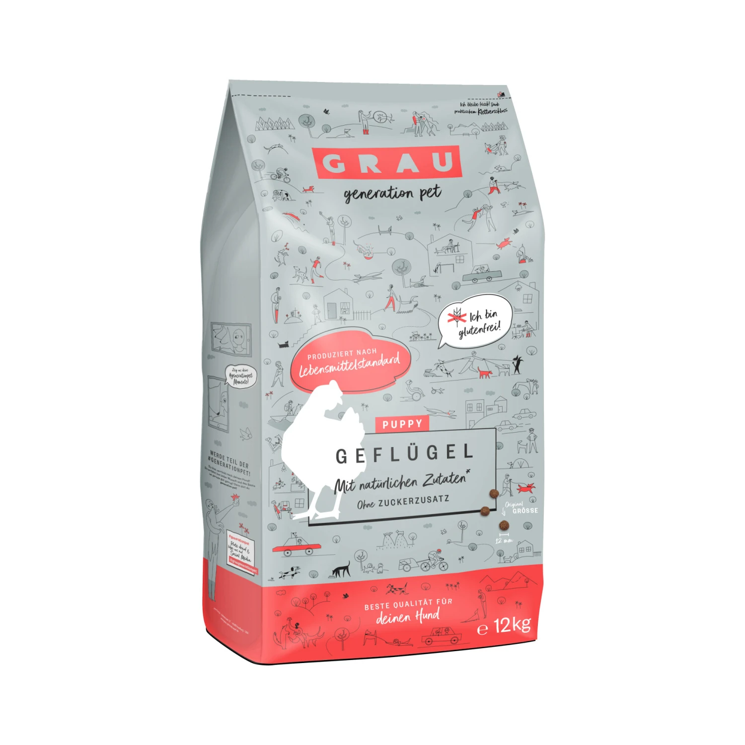 Grau Glutenfreies Hundefutter Welpe Geflügel 3 Grau Glutenfreies Hundefutter Welpe Geflügel – Bild 3