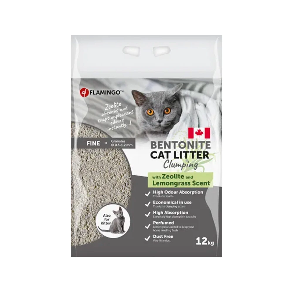 Flamingo Katzenstreu Zitronengras & Grünes Zeolith 1 Flamingo Katzenstreu Zitronengras & Grünes Zeolith